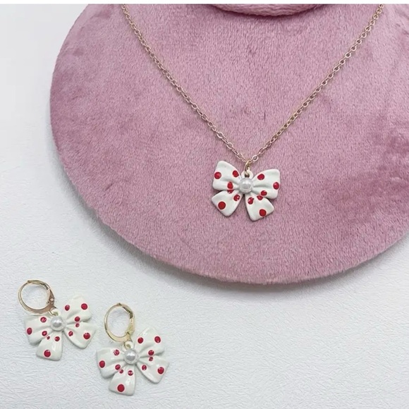 Bow Necklace & Earring Set
Stocking Stuffer - Picture 2 of 6